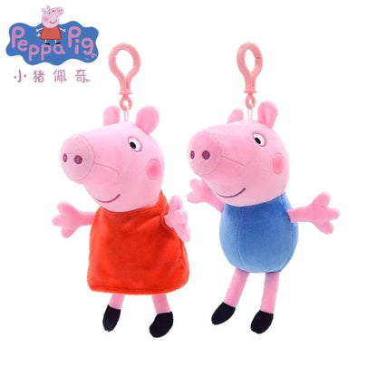 19CM Genuine Peppa Pig George Stuffed Plush Toys High Quality Keyring Hot Cartoon Animal Doll Pendant Children's Birthday Gifts