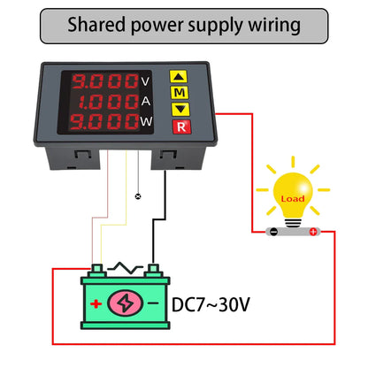 BM730 DC0-100V 10A LED voltmètre numérique module ampèremètre ampèremètre wattmètre ions détecteur Polaroid avec module de surveillance d'alarme