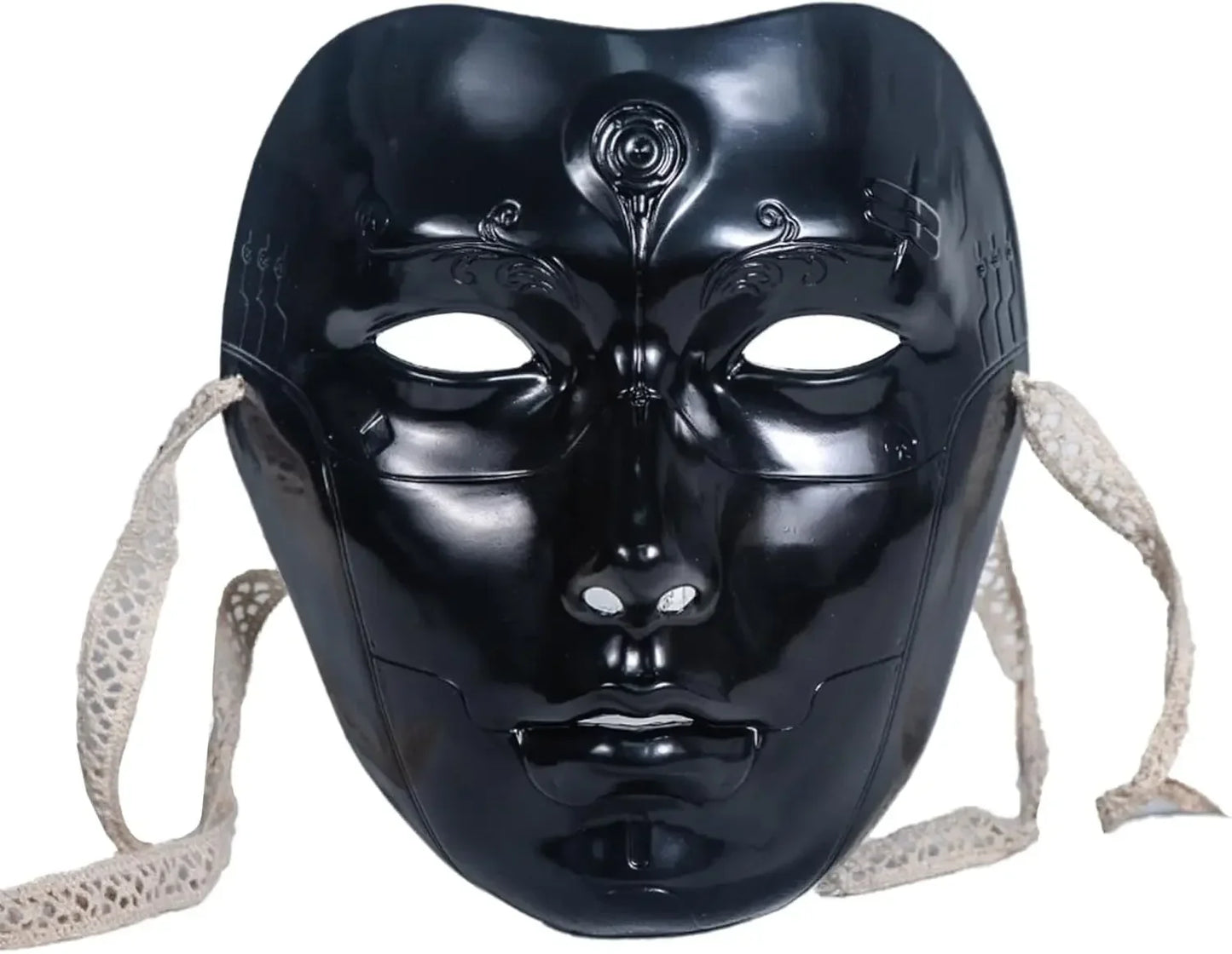 Masque de fête pour adultes, maquillage peint à la main, masque complet de file d'attente de carnaval, mascarade Kabuki pour carnaval Mardi Gras Cosplay
