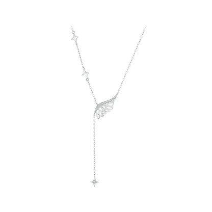 Angelic Elegance: Sterling Silver Angel Wing Necklace