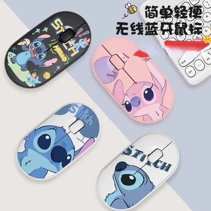 Lilo & Stitch Exquisite and Compact Bluetooth 5.0 Wireless Mouse Office Laptop Tablet Portable Silent True Wireless Mouse