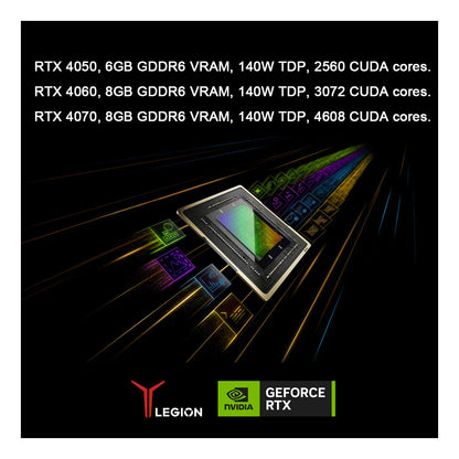 Lenovo Gaming Laptop LEGION Y7000P (5i Gen 9) 2024 Intel i7 14650HX NVIDIA RTX 4050 4060 4070 16"Inch 2.5K Computer PC Notebook