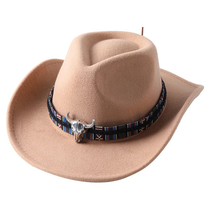 Chapeau de cowboy divers accessoires chapeau de cowboy monochrome en feutre chapeau d'extérieur homme et femme chapeau de cavalier chapeau femme