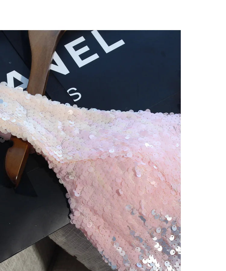 F2122 Customized Short Cocktail Party Dress Girl Graduation Robe 2025 Sweet Memory Colorful Sequined Mesh Tulle Prom Dresses