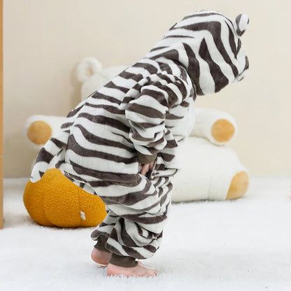 MICHLEY Pyjama grenouillère en flanelle pour Halloween, hiver, avec capuche, pour enfants, déguisement familial, combinaison de nuit, robe de chambre pour garçons et filles