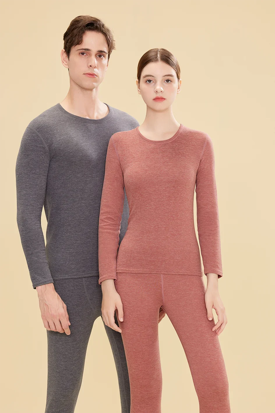 1 ensemble de sous-vêtements thermiques chauds en laine et soie pour femmes, ensembles de vêtements thermiques longs pour l'automne et l'hiver