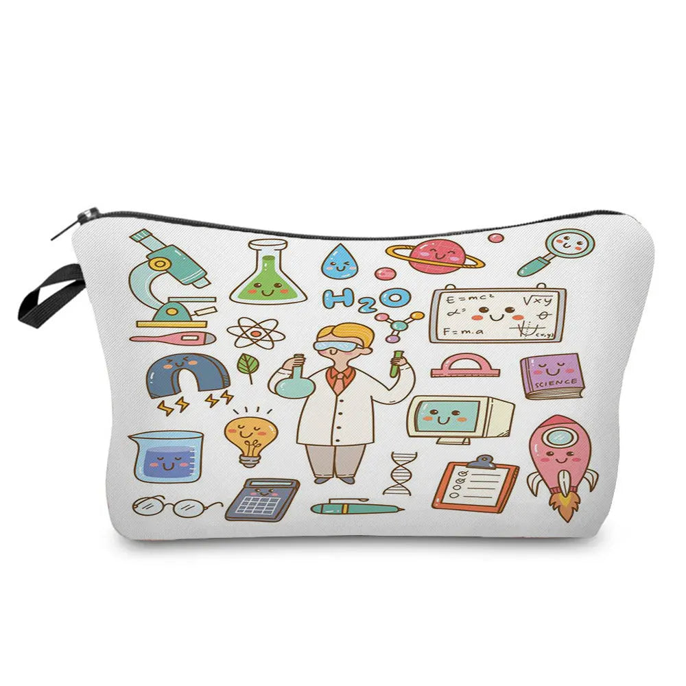 Sacs de rangement portables pour étudiant en sciences naturelles, poudres pour crayons, école, école, école, école, école, école, cadeaux du Nouvel An, mini sac de lavage