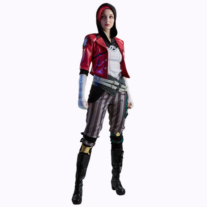 Costume de cosplay LoL Arcane Vi, perruque, uniforme, chaussures, tenues, combinaison d'Halloween et de carnaval pour femmes et hommes, haute qualité