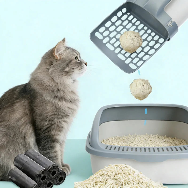 Pelle à litière pour chat, fournitures de remplacement, outil de nettoyage réutilisable pour animaux de compagnie, nettoyeur de déchets de toilettes pour chat, bac à litière spécial