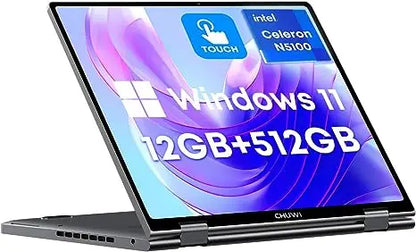 Ordinateur portable tablette 2 en 1 CHUWI MiniBook X Intel N150 CPU Écran FHD IPS 10,51" 12 Go LPDDR5 512 Go SSD Windows 11 1200*1920