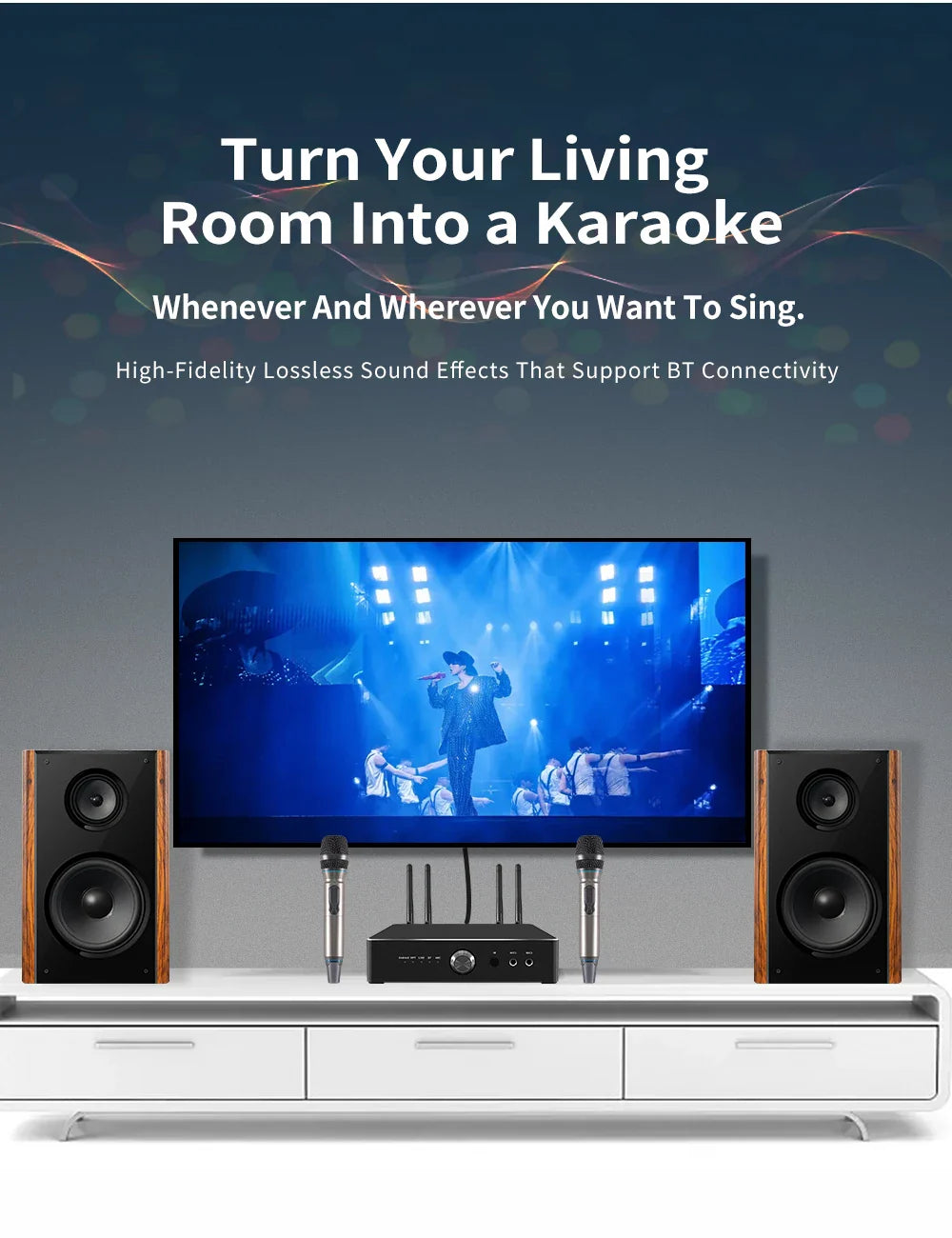 600W Home Amplifier Audio Out Put Karaoke 4ohm Brand New Amplifier with 2 Microphone Support Subwoofer