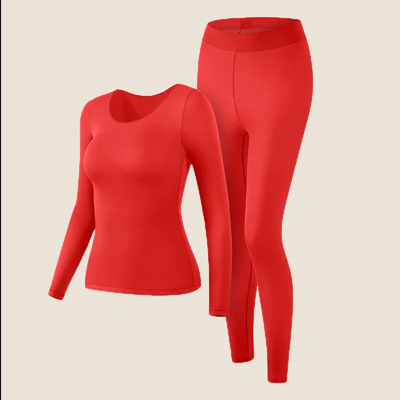 Seamless women's thermal underwear set women's first layer thermal top long johns 2-piece suit winter thermo clothing ladies slim