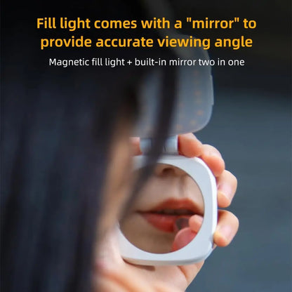 Mini Magnetic Selfie Fill Light - 3 Color Modes, Adjustable Brightness,for Mobile Phones & Computers