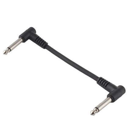 Connecteur Audio de 15cm, fils de cavalier, câble de pédale de guitare à Angle droit, pédale d'effet, connexion d'instrument, câble de raccordement Normal à 2 prises