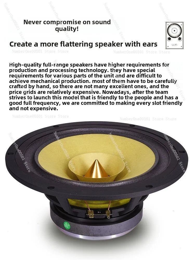 8 Inch HIFI Audiophile Full-range Speaker Home High-sensitivity Passive Audio Hi-fi