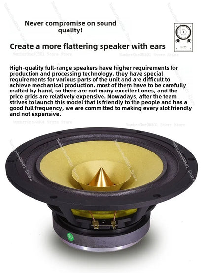8 Inch HIFI Audiophile Full-range Speaker Home High-sensitivity Passive Audio Hi-fi