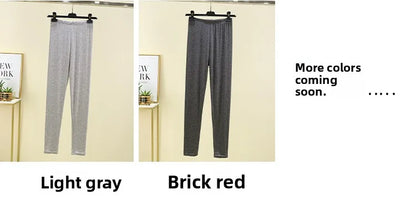 Leggings ajustés taille haute en modal, fins et élastiques, pour le printemps et l'automne, sous-vêtements, vêtements d'intérieur, pantalons longs grande taille