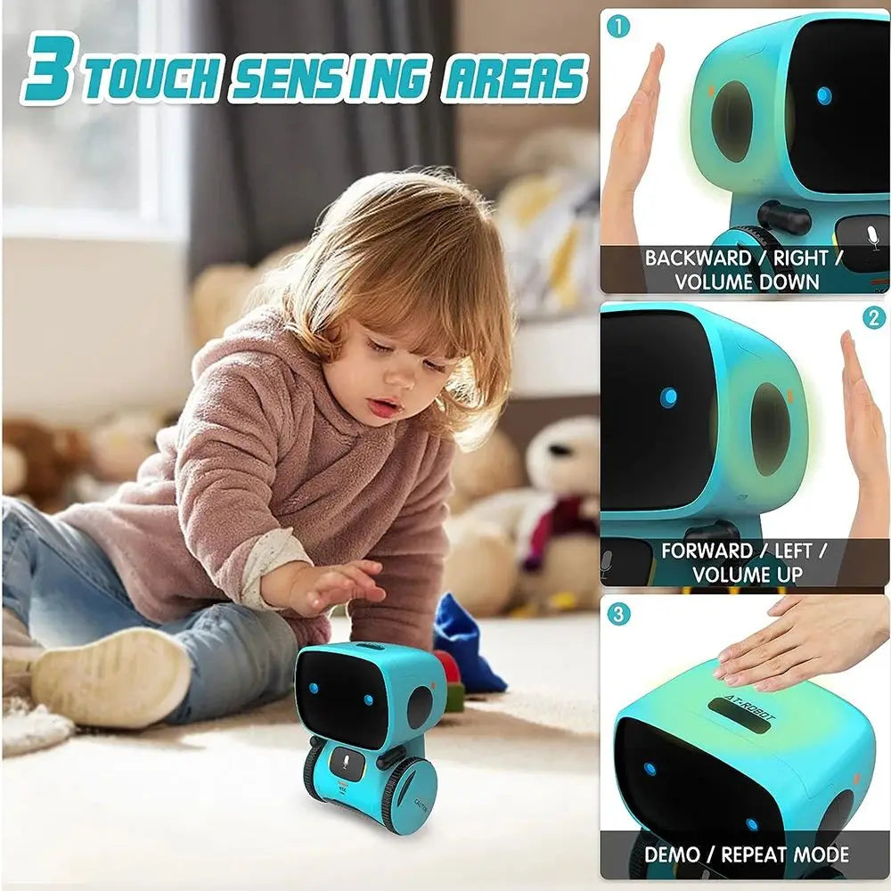 Robot jouet Robots intelligents Version russe, anglaise et espagnole jouets à commande vocale et tactile Robot RC éducatif interactif