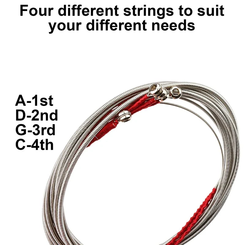 Stainless Steel Bass Strings, 4-string, Electric Bass Instrument Parts Accessories, Brilliant Sound Quality