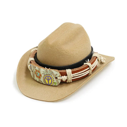 Chapeau de cowboy pour intérieur de voiture, accessoire de costume de robot à la mode, décoration de robot créative, affichage à domicile