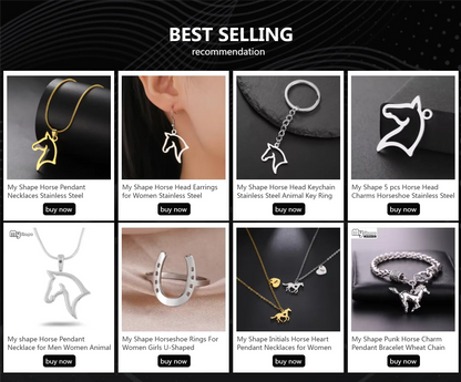 My Shape Boucles d'oreilles tête de cheval pour femme, acier inoxydable, goutte de cheval, boucle d'oreille pendante, bijoux amoureux, cadeaux du Nouvel An