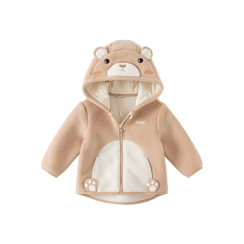 Dave Bella Cute Animal Shape Children Hoodie Cartoon Boys Girls Coat Autumn Warm Hooded Outerwear Toddler Girl Clothes DBX14462