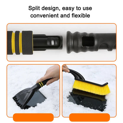 Grattoir à neige pour voiture, pelle de balayage pour l'hiver avec poignée, brosse de nettoyage automobile, dissolvant de grattoir à glace, accessoires de pare-brise automobile