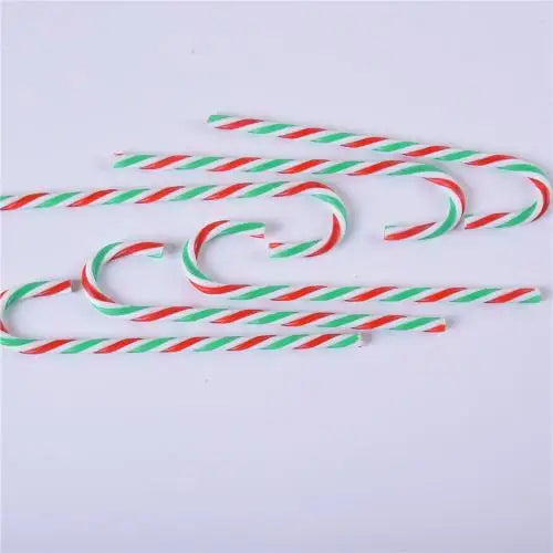 Cannes à bonbons de Noël en acrylique, pendentif béquille torsadé pour arbre de Noël, décorations de Noël pour le Nouvel An, ornements, cadeaux