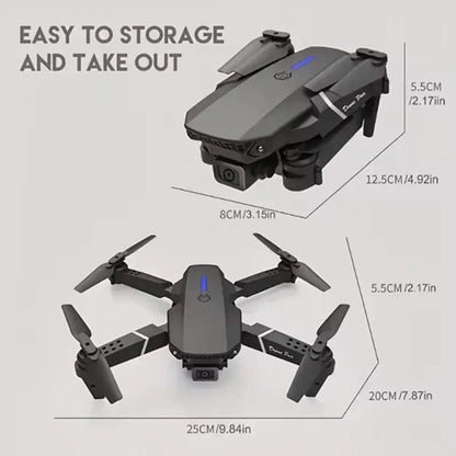Drone professionnel E88 4K avec caméra grand angle HD 1080P, WiFi, FPV, recommandé de tenir un importateur RC pliable, hélicoptère quadrirotor, jouets pour enfants