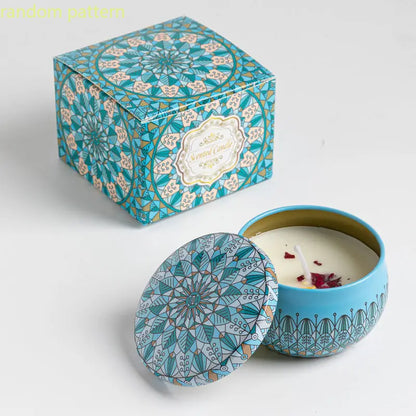Bougies parfumées Osmanthus Gardenia avec pétales, petites bougies parfumées romantiques pour cadeaux d'anniversaire de filles, aromathérapie pour la maison