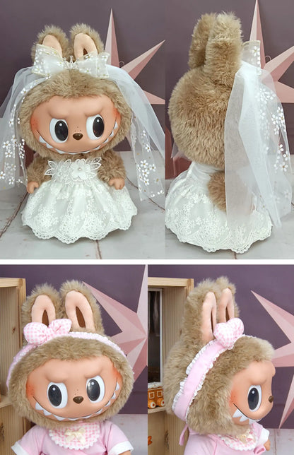 LABUBU Time To Chill TPR Vinyl Doll Clothes Changeable Outfit Set Dress Up Costume Replacement Collectible Toy Gift