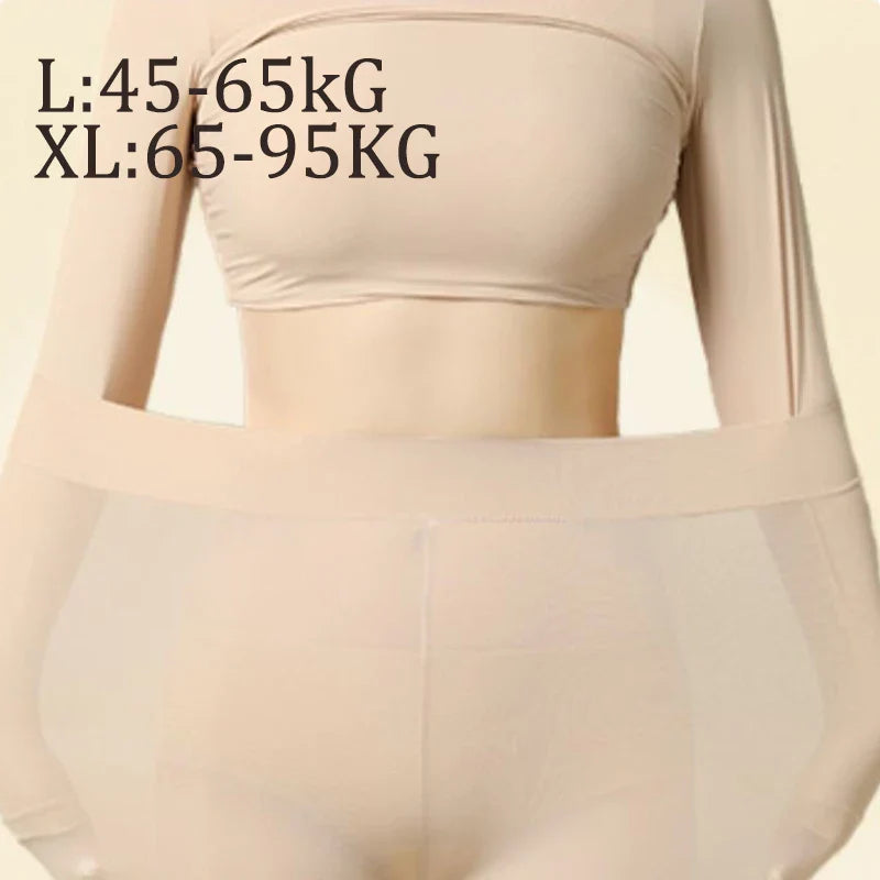 Women's Winter Thermal Underwear, Seamless, Ultra-thin, Single Layer, Shaping, Long Johns, Sexy Ladies Lingerie, L-XL