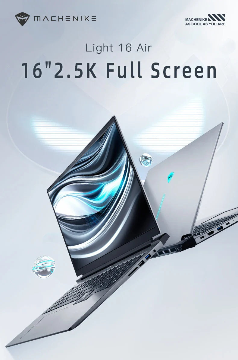 Pre Sale Machenike Laptop Light 16 Air intel core i7 13620H 16‘’ 2.5K 100%SRGB 120Hz 16G RAM DDR5 512G SSD Russian Keyboard