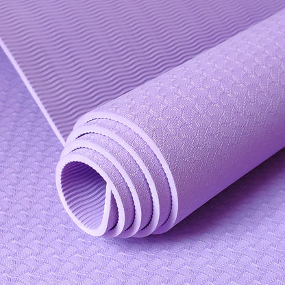 Thi Wide Long TPE Yoga Mat for Men And Women Fitn Dance Anti-Slip Home Use Slightly Defective Exercise Equipment