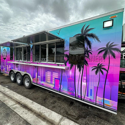 Allbetter 23ft Food Trailer Mobile Kitchen Hot Dog Stand Food Cart Pizza Mobile Food Truck Trailer USA Standard à vendre