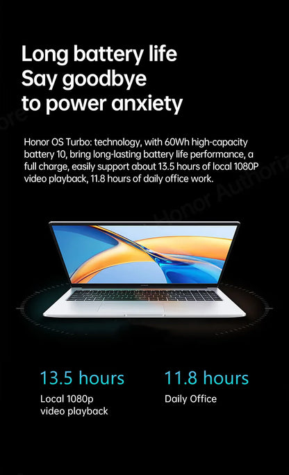 Honor Laptop X16 2024, Ryzen 5 7640HS,16GB 512GB,AMD Radeon 760M, 16 Inch, IPS 45%NTSC 60Hz, Win11