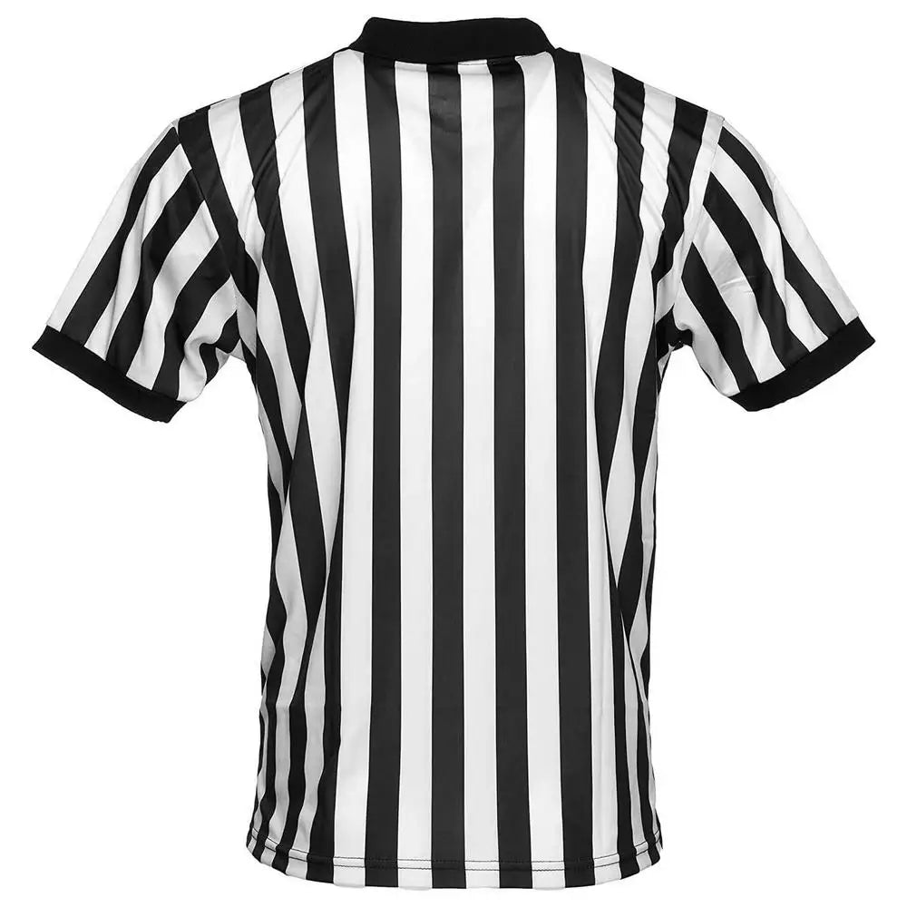 Uniforme d'arbitre rayé à manches courtes, Style professionnel, chemise de terrain de Football et de basket-ball pour hommes, articles de sport à col