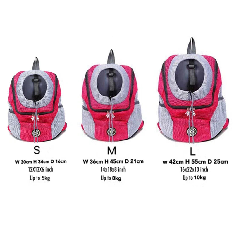 Sac à dos Portable pour animaux de compagnie, Double sac à bandoulière pour chien, sac de transport pour chat de voyage en plein air, sac avant pour chien, sac à dos en maille