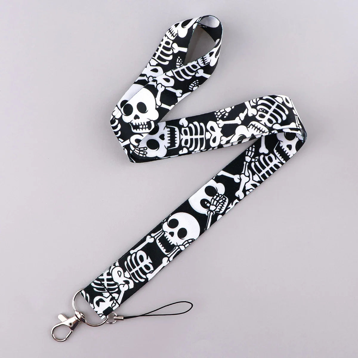 Skull Lanyard for Key ID Card Gym Phone Straps USB Badge Holder DIY Neck Strap Hang Rope Halloween Lanyard Phone Accessories