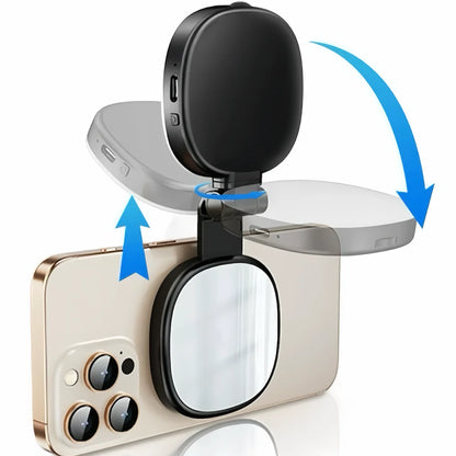 Magnetic Selfie Light, Phone Light Compatible with MagSafe IPhone,  360° LED Selfie Ring Fill Light with Mirror for Selfies/Vlog