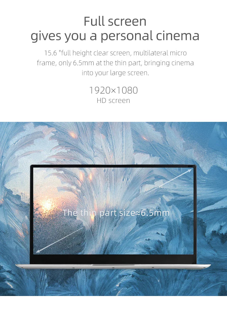 Windows 10 11 Ram 16GB Rom  256GB 512GB 1TB 2TB SSD Ultrabook Computer 2.4G/5.0G Wifi Bluetooth Intel N5095 Gaming Laptop