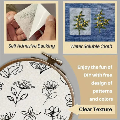 2pcs/pack Water Soluble Stabilizer Stitching Handmade Embroidery Crafts For Embroidery Hand Sewing Lover Beginners