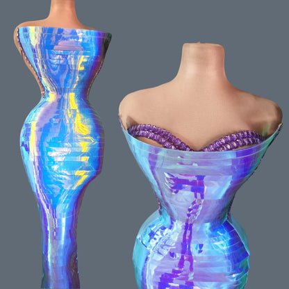 Women's QueParty Prom Dress, Upscale, Golden, Strapless, Sequined, Bar, Maxi, Sexy