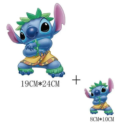 Cute Stitch MINISO Lilo & Stitch Heat Transfer Stickers Iron-on Transfers For Clothing Thermoadhesive Adhesive Patches Kawaii