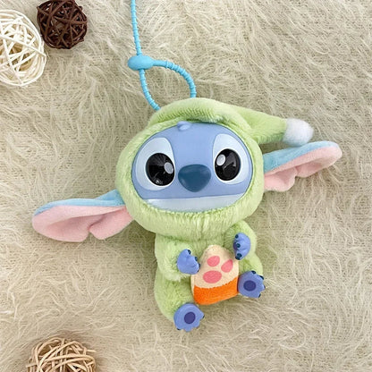 Stitch Eat Something Before Sleep Doll Pendant Stitch Lilo&stitch Keychain Keyring Series Backpack Pendant  Accessories Toy Gift