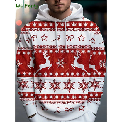 Pull à capuche de Noël 2025 pour homme, mode, imprimé 3D, sweat-shirt drôle Père Noël, graphique Harajuku, chemisier, vêtements pour homme