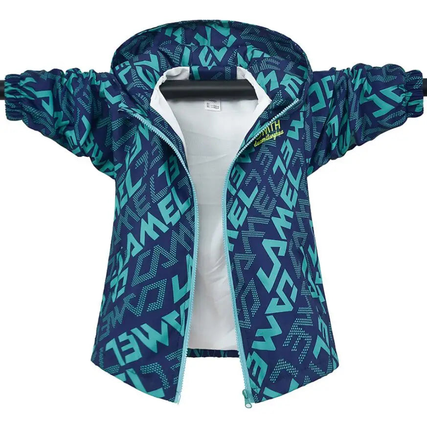 Boys Fashion Outdoor Jacket Thick Winter Waterproof Jackets For Kids Warm Clothes Autumn Boy's Windbreaker Hooded Coat