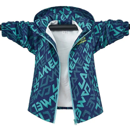 Boys Fashion Outdoor Jacket Thick Winter Waterproof Jackets For Kids Warm Clothes Autumn Boy's Windbreaker Hooded Coat