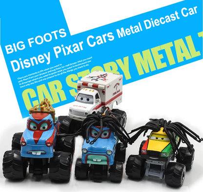 Pixar Cars 2 3 lutteur Mater et Lightning Mcqueen série de course véhicule en alliage métallique jouets pour enfants cadeau de collection à jambes hautes
