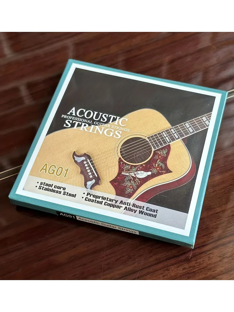 Cordes de guitare folk, un ensemble de 6 cordes de guitare acoustique, accessoires complets